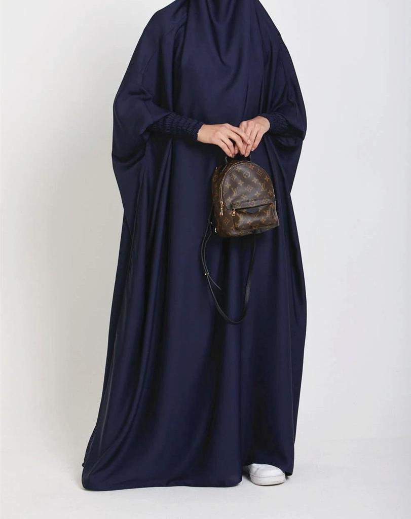 Women's Solid Color Abaya Dress - Middle Eastern & Southeast Asian Style