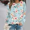 Fall/Winter 2025 New Fashion Crew Neck Long Sleeve Printed Women's Top Elegant Casual Loose Hoodie