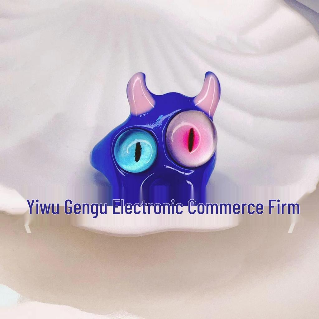 2024 Dopamine Little Devil Cartoon Ring - Childlike Monster Design for Students & Couples