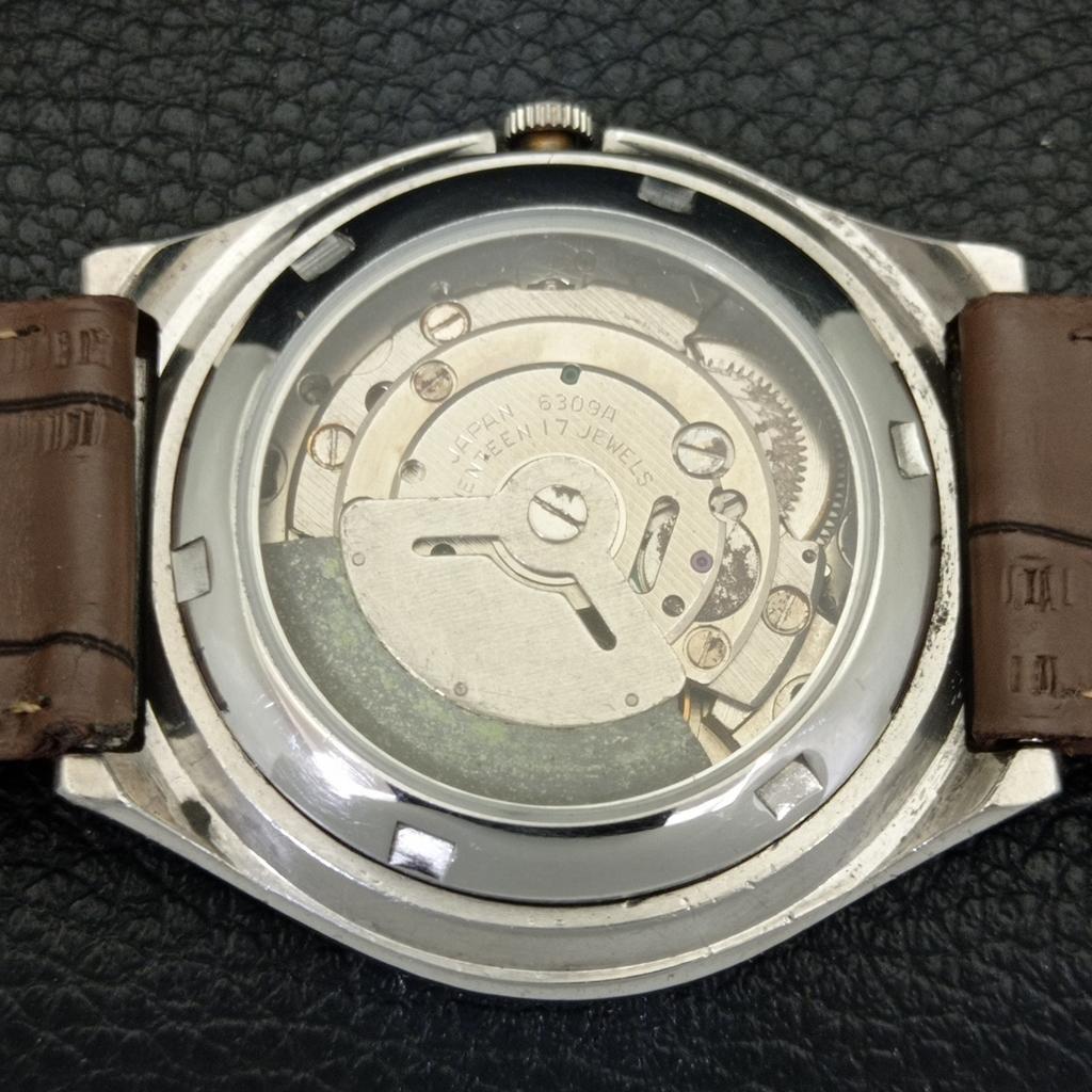 AUTOMATIC VINTAGE SEIKO 5 6309A JAPAN MENS BROWN COLOR DIAL WATCH a500833-5 R154-a500833