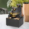 7.6inch Tabletop Waterfall Fountain, Desktop USB Small Water Fountains, Indoor Waterfall Fountain, Mini Waterfall