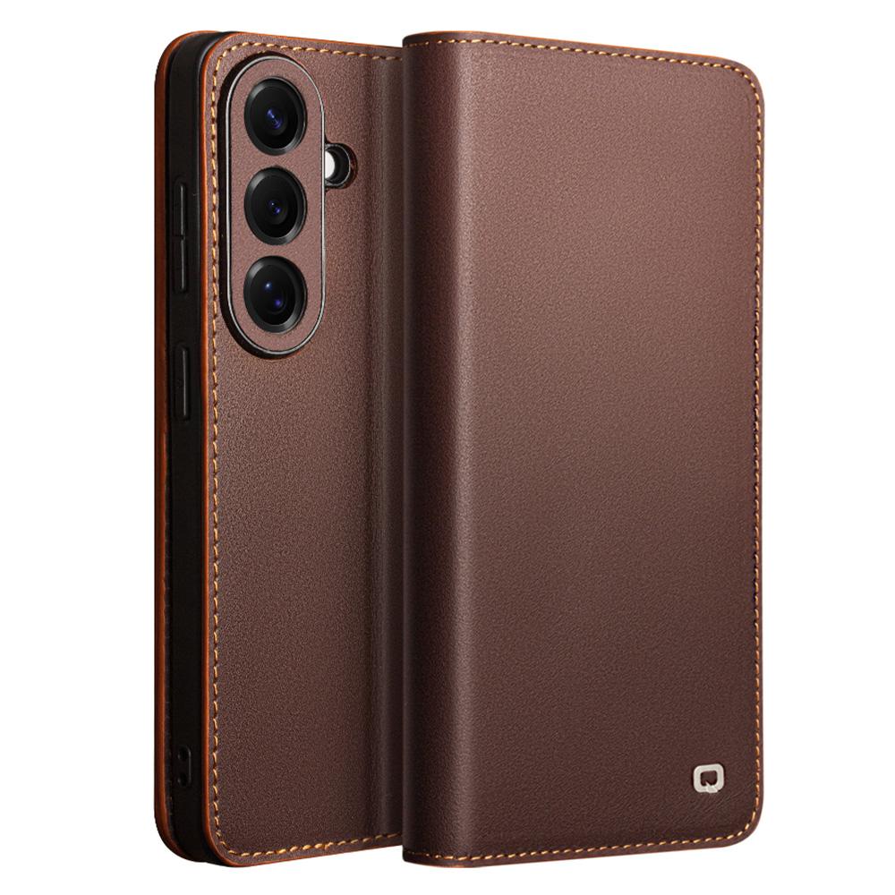 

QIALINO For Samsung Galaxy S26+ Case Wallet Flip Stand Phone Cover Genuine Cow Leather
