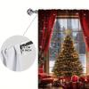 2pcs Having Christmas Day Printed Curtain for Christmas Home Decor - Rod Pocket Window Treatment for Bedroom,Office,Kitchen