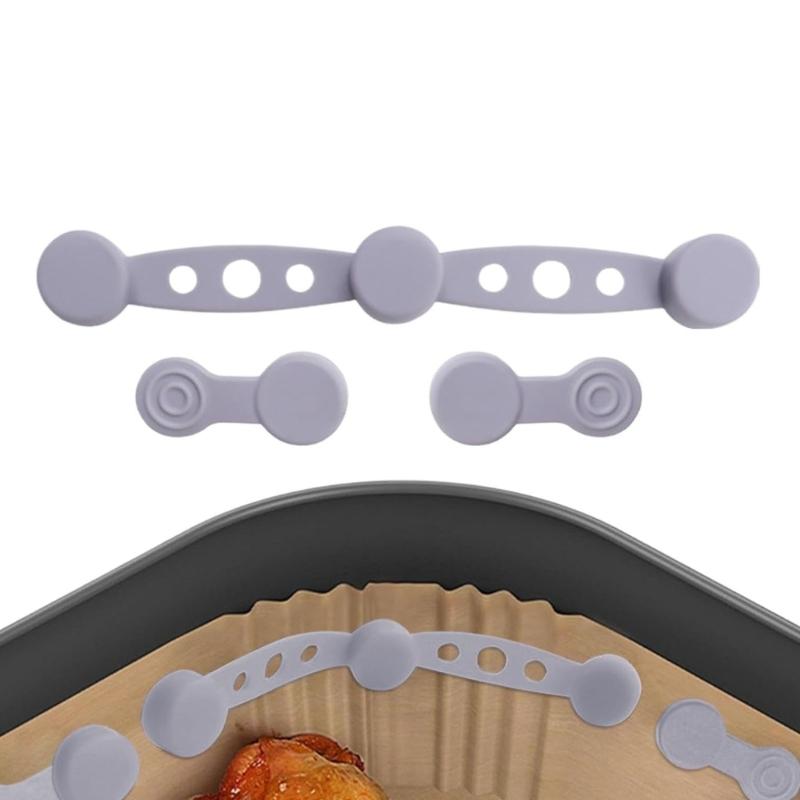 1 Set Magnetic Silicone Buckles for Air Fryers To Maintain Liner Position and Provide Extra Safety In Family Kitchens