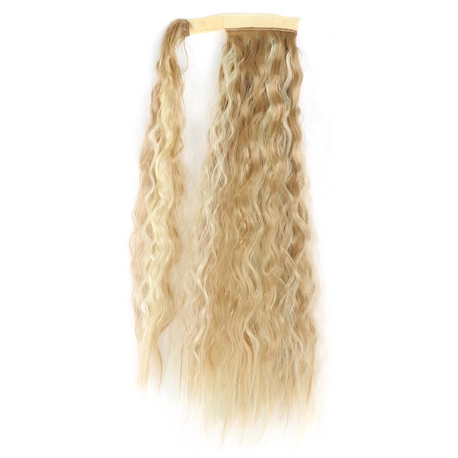 MISS WIG Lifelike Corn Wave Ponytail Wrapped Elevated Natural Extension Hairpin Bundle Hair Ponytail Natural Hair Extension