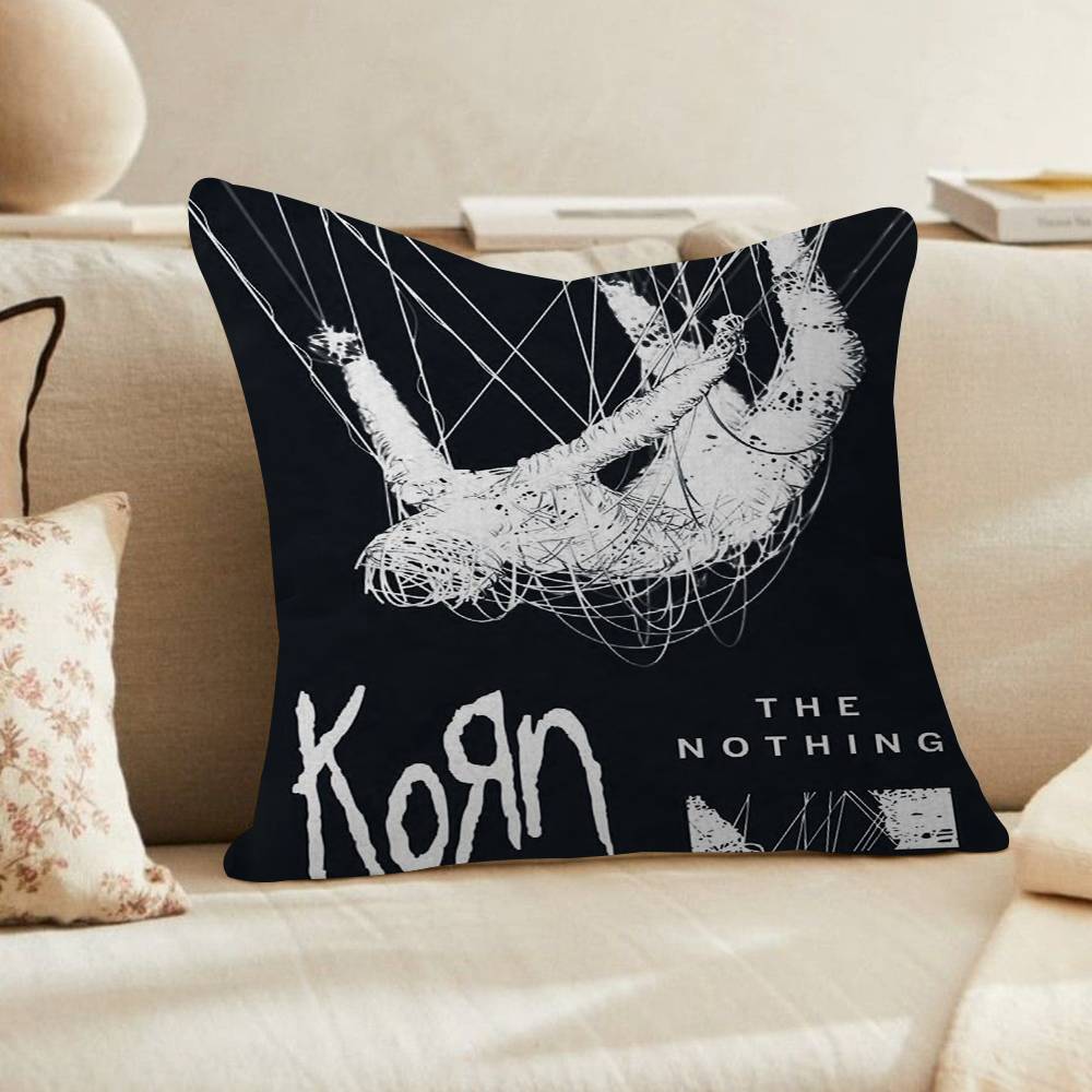 Korn Rock Band Music Album Maple Design Cushion Cover Happy Autumn Harvest decor Holiday Decorati Pillow Cover