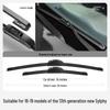 Compatible Rubber Strips for 2019 Dongfeng Nissan Sylphy Wiper Blades, 13th Gen, 16"
