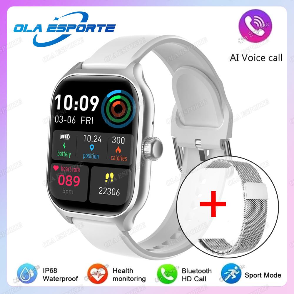 New Smart Watch 2.01" HD Display Bluetooth Call Message Preview Sports Modes DIY Dial Weather Forecast Smartwatch Men Women