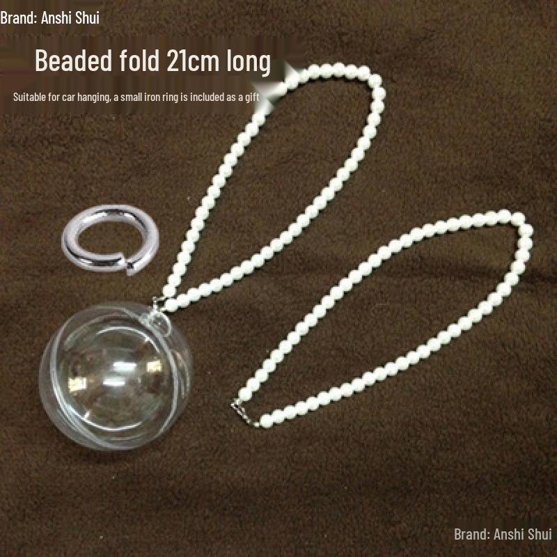 DIY Preserved Flower Keychain & Car Pendant Set with Acrylic Ball & Pearl Chain