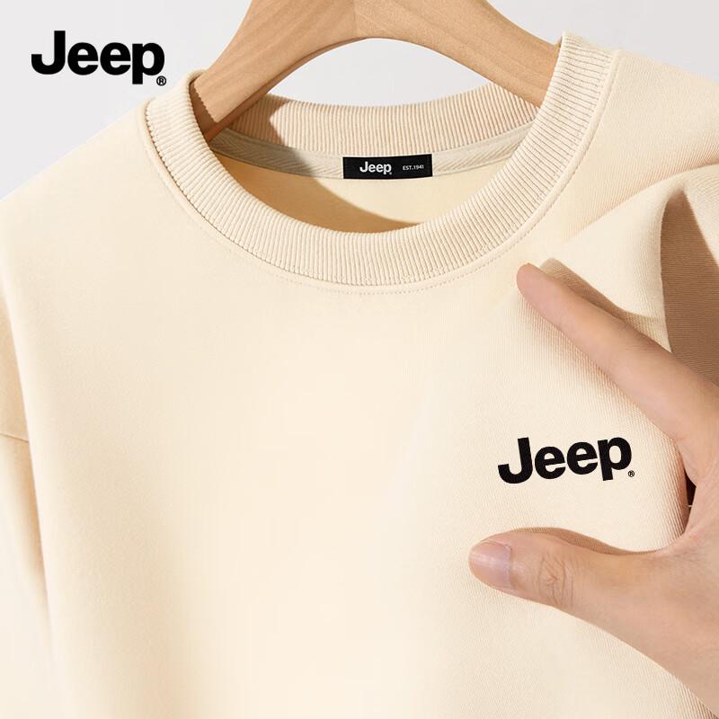JEEP Men's 2025 Heavyweight Crew Neck Loose Fit Pullover Sweatshirt