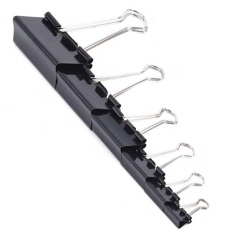 Office Document Clamps Binder Clips Foldback Office Supplies Black Grip Clamps