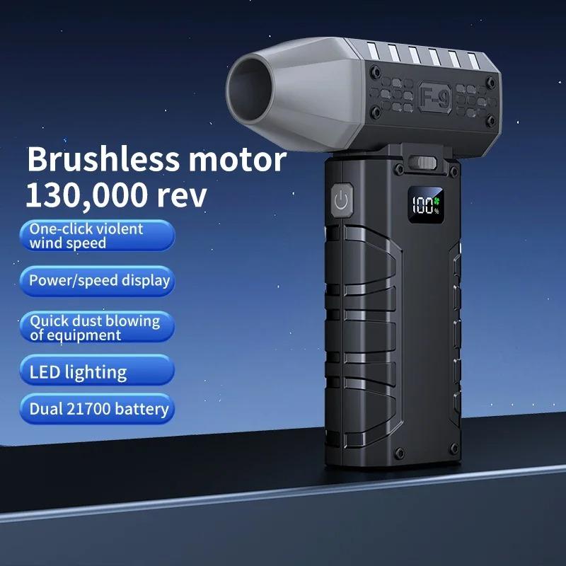 Neuer Turbo Jet Fan Elektrischer Luftstaubwedel Einstellbare Windgeschwindigkeit Turbo Gewaltiger Gebläse Wiederaufladbar mit Licht Autoreinigung Auto Computer Reinigungswerkzeug