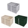 Modern 5 Tiers Jewelry Storage Box With Velvets Interior Adjustable Layers PET Materials for Accessories Organization