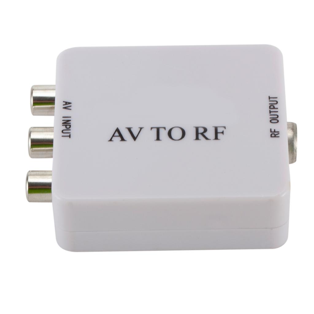 AV zu RF Video Konverter Adapter Box Unterstützung RF 67.25/61.25MHz TV Umschalter RCA CVSB zu RF Adapter Konverter