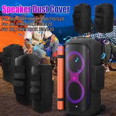 Speaker Carry Cover with Mic Pocket Portable Speaker Dust Case Waterproof Double-Sided Speaker Storage Bag for JBL Party Box 520