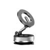 Rotating Magnetic Car Phone Holder: Foldable Dashboard Mount with Vacuum Suction.