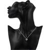 Women Chain Necklace Crystal Rhinestone Square Necklace Alloy Necklace Jewelry 25-26