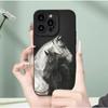 Personalized Double Horse Pattern Soft Silicone Protective Phone Case For Multiple Apple Iphone Models