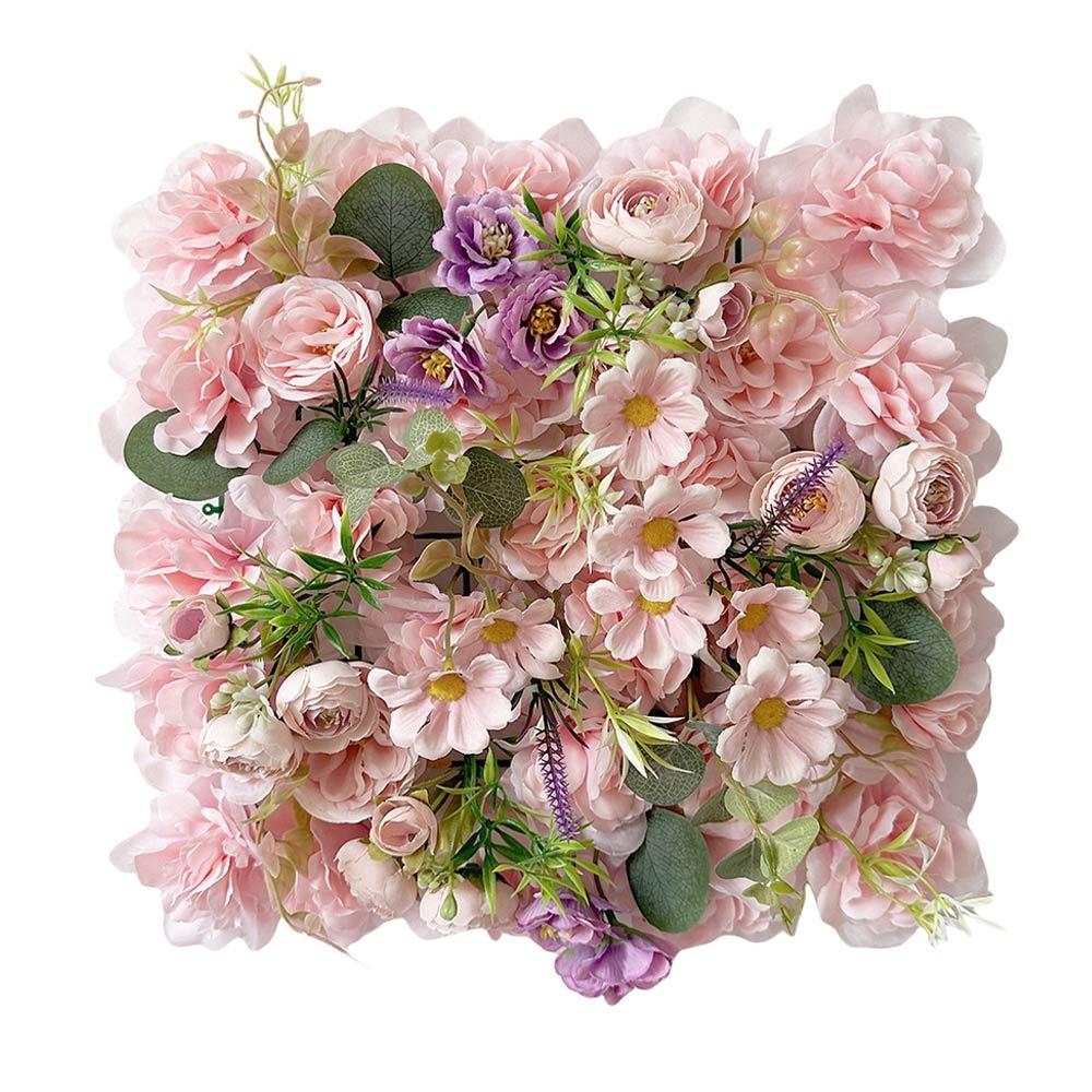 Background Wall Artificial Rose Flower Wall Multicolor Hydrangea Flower Panel Gift