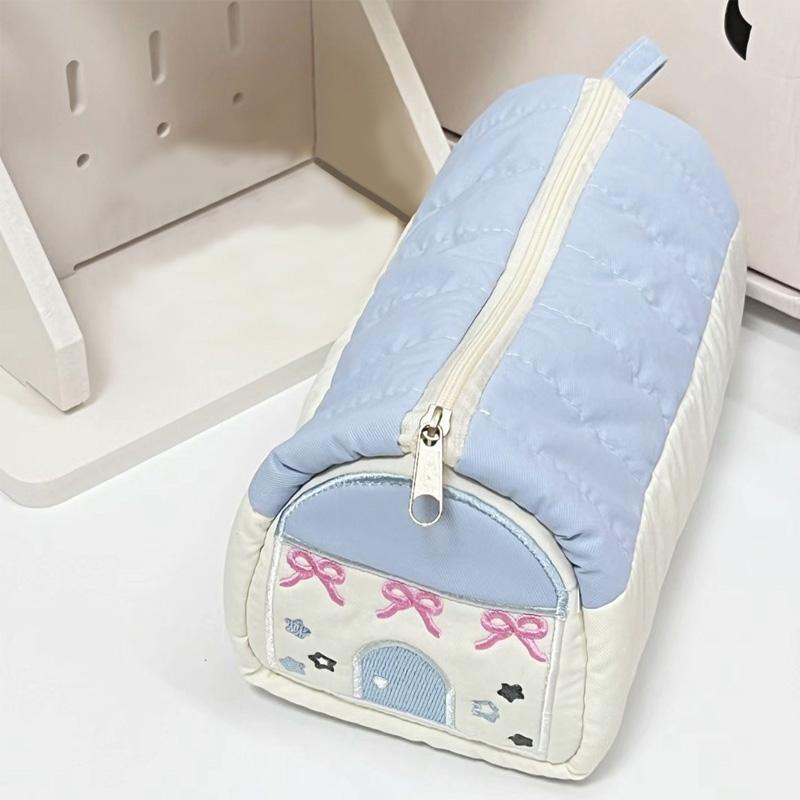 

1 шт. мультяшный домик кавайный студенческий подарок креативная сумка для ручек большая вместимость сумка для хранения карандашей сумка вышивка