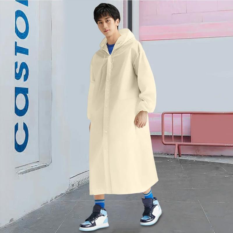 1PC Long Raincoat Unisex Adult For Tourism Hiking Non Disposable Thickened Rain Gear Waterproof Outdoor Travel Universal