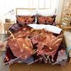 Zenitsu Agatsum Demon Slayer Bedding Sets Japan Anime Printed Bed Set Duvet Cover Pillowcase Linen Sheet Quilt Cover Full Size