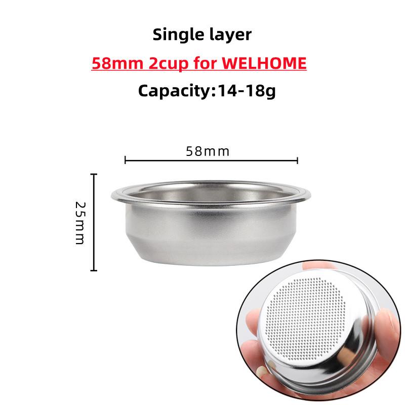 Coffee Filter Basket 58mm 54mm 51mm Portafilter Basket For De longhi 1/2/4cup For Delonghi Breville Coffee Machine