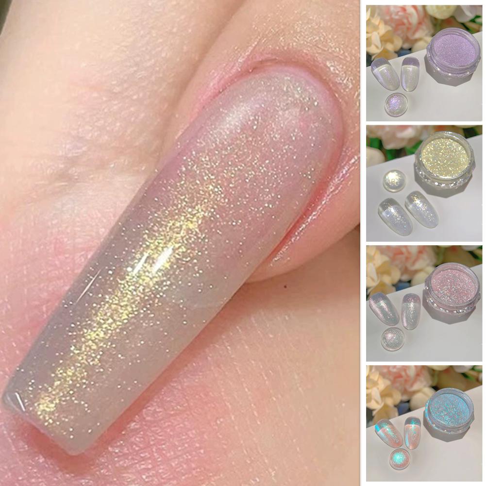 High Gloss Fairy Powder Pearl Effect Nail Powders Mirror Aurora Chrome Mermaid Nails Art Powder Sparkly Manicure Decor