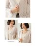 2024 Autumn/Winter Cashmere Cardigan: Button Closure, Leaf Openwork, Loose & Versatile Sweater.