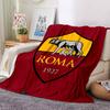 1pc Blanket - Rome logo Print Design,Lightweight Blanket for Sofa,Bed- Soft &Warm,Gift for All Seasons