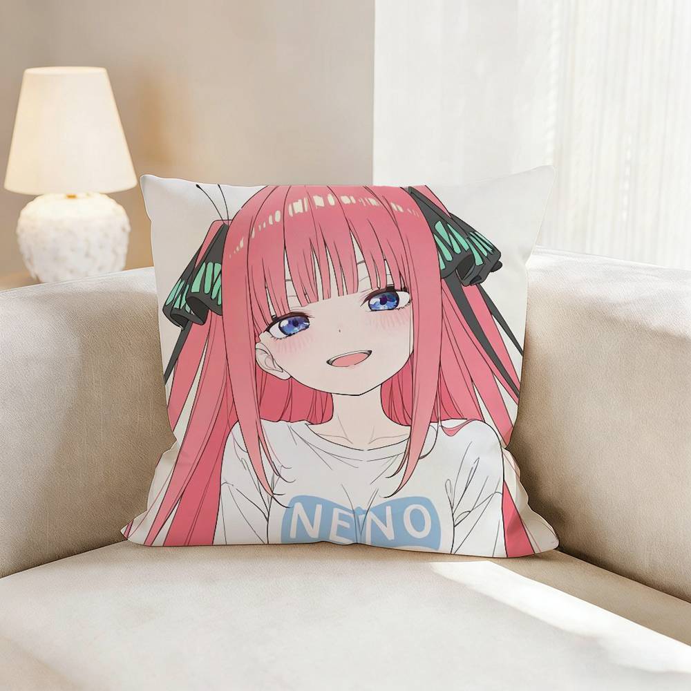 N-Nino N-Nakano Anime Pillow Case Pattern Printed Pillowcase For Living Room Sofa Cushion Cover