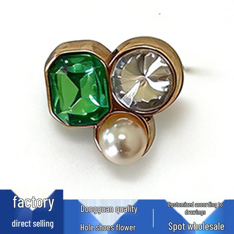 New Metal Pearl Flower Shoe Buckles and Decorations