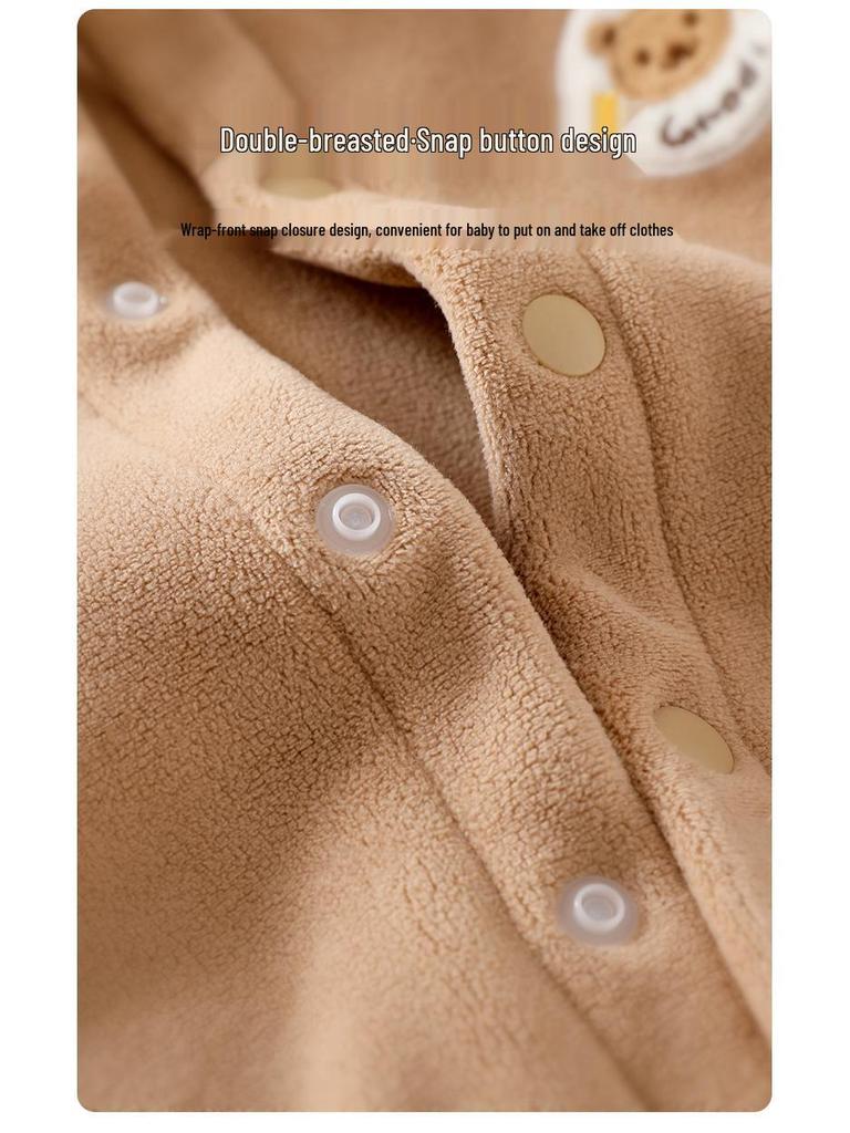 Warme Baumwollweste für Babys/Kleinkinder, mit Samtfutter, ärmelloses Oberteil für Jungen/Mädchen, Herbst/Winter.