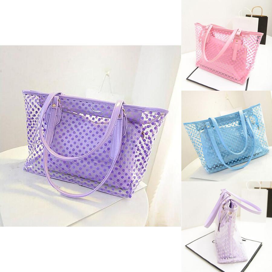 Premium Quality 2pcs/set Womens Clear Transparent Shoulder Bags For Fashion Enthusiasts