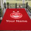 Custom Name Aberdeen Crystal Velvet Floor Rug Personalized Text Soft Carpet Home Decor
