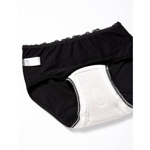 Chikas Salaffy Plus Cloth Sanitary Pad Panties, Daytime Use, Front Lace, Integrated Sanitary Pad, Women's Sanitary Panties, Period Underwear, Breathab