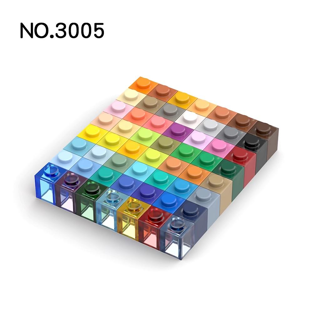 20pcs MOC Parts 3005 Brick 1 X 1 Compatible Bricks DIY Assmble Building Blocks Particle Kid Puzzle Brain Toy Gift