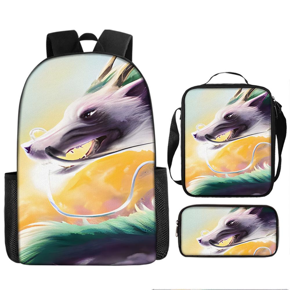 Elementary and Secondary School Students Spirited Away School Bag Hayao Miyazaki Children's Fashion Backpack Waterproof Large Capacity Backpack