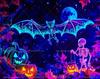 Halloween Pumpkin Bat Ghost Theme Banner Decoration Background, Halloween Party Home Decoration Photography Background Cloth