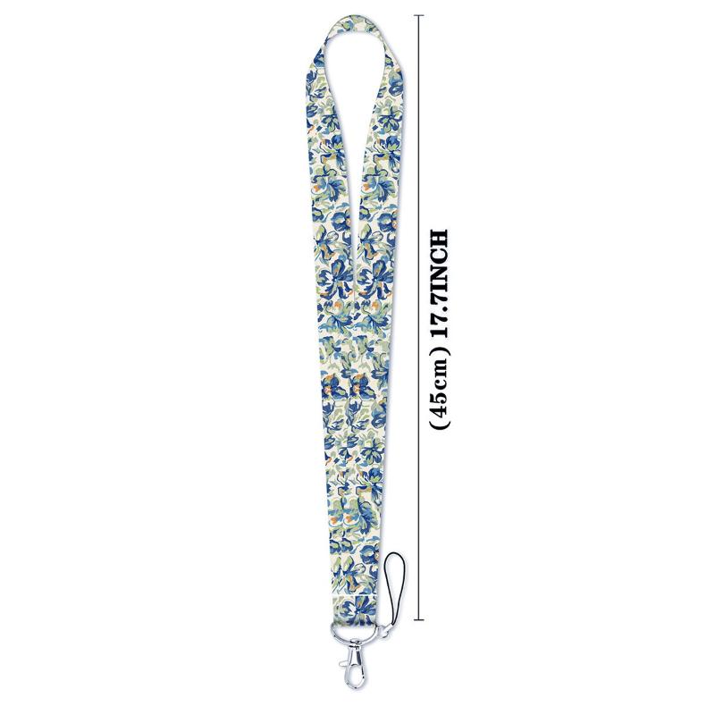 Badge Holder Long Strap Phone Anti-Loss Belt Anti-Loss Lanyard Phone Neck Strap Fresh Flowers Art Mobile Phone Charm Pass
