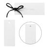 50Pcs 10x4cm Multifunctional Table Place Cards With 50 Black Velvety Ribbon Multipurpose Seating Card For Weddings