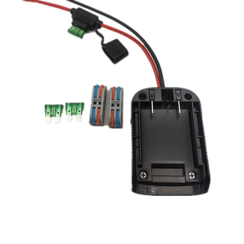 High Current Battery Converters With Safety Fuses And Heavy Duty Cable for 14.4V/18V/20V Outdoor Tool