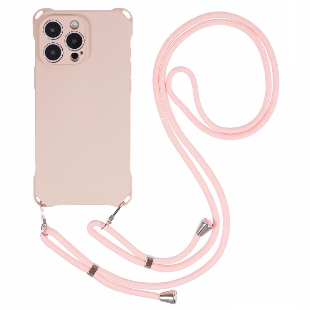 For iPhone 16 Pro Max Case Four Corner Anti Drop TPU Phone Cover with Hanging Rope