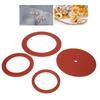 4pcs Red Color Casting Machine Gasket Rubber Material Vacuum Casting Gasket  Jewelry Casting