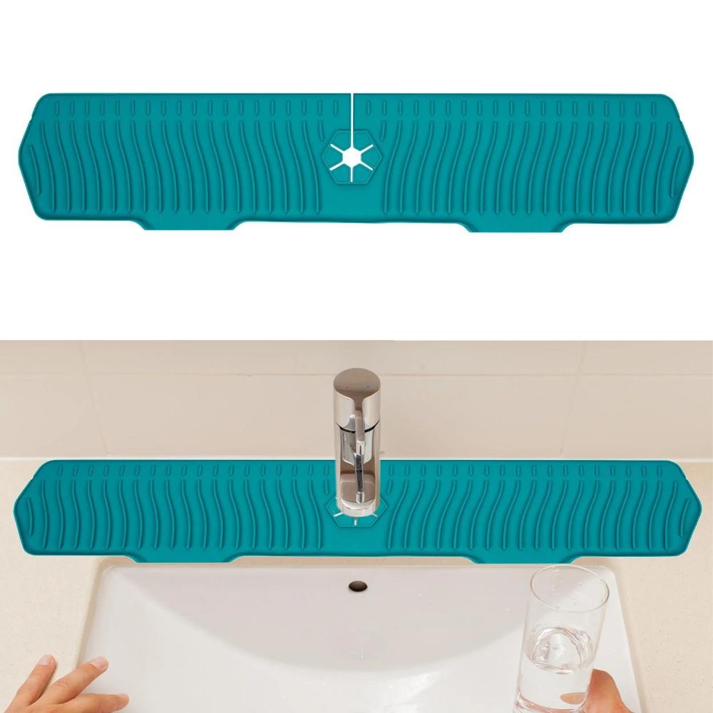 Anti-Splash Kitchen Silicone Faucet Mat Foldable Faucet Drain Pad Sink Faucet Mat  Washbasin