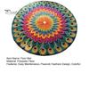 Bedroom Floor Mat Peacock Feathers Area Rug Round Feather Flower Non-Slip Living Room Decorative for Dining