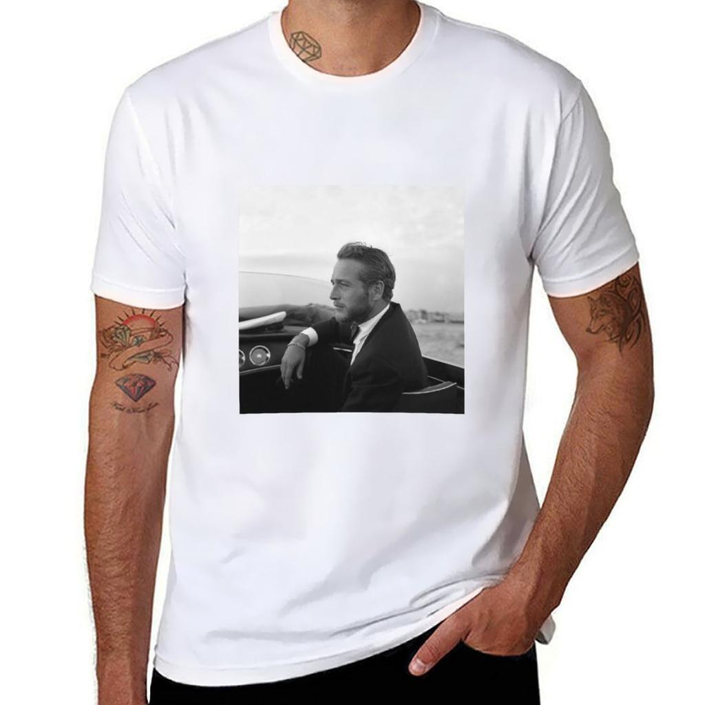 Paul Newman T-Shirt Übergröße Trainings-Kurzarmtop T-Shirt