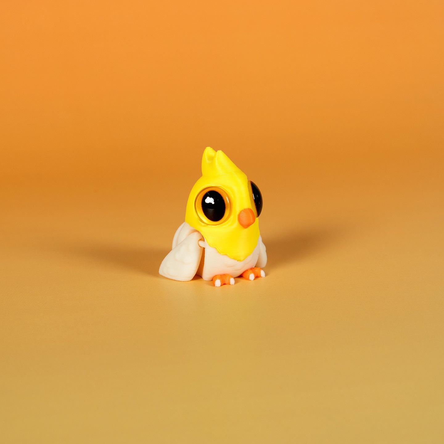 

3D Printed Cute Birds with Realistic Eyes for Desk Decoration Home Accessories Kids Gift