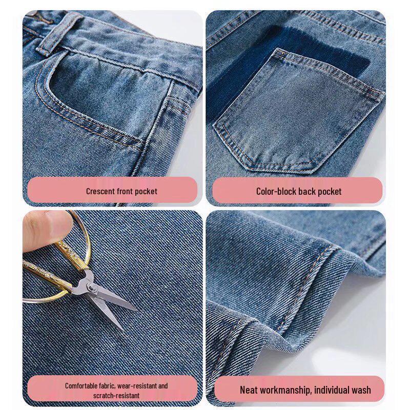 High-Waisted Retro Straight-Leg Women's Jeans - 2024 Summer Slimming Loose Fit
