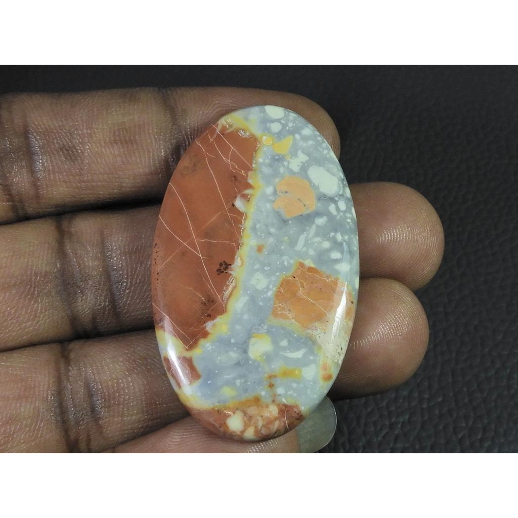 72Cts. Natural Maligano Jasper (29X49X06MM) Oval Cabochon Loose Gemstone B-277